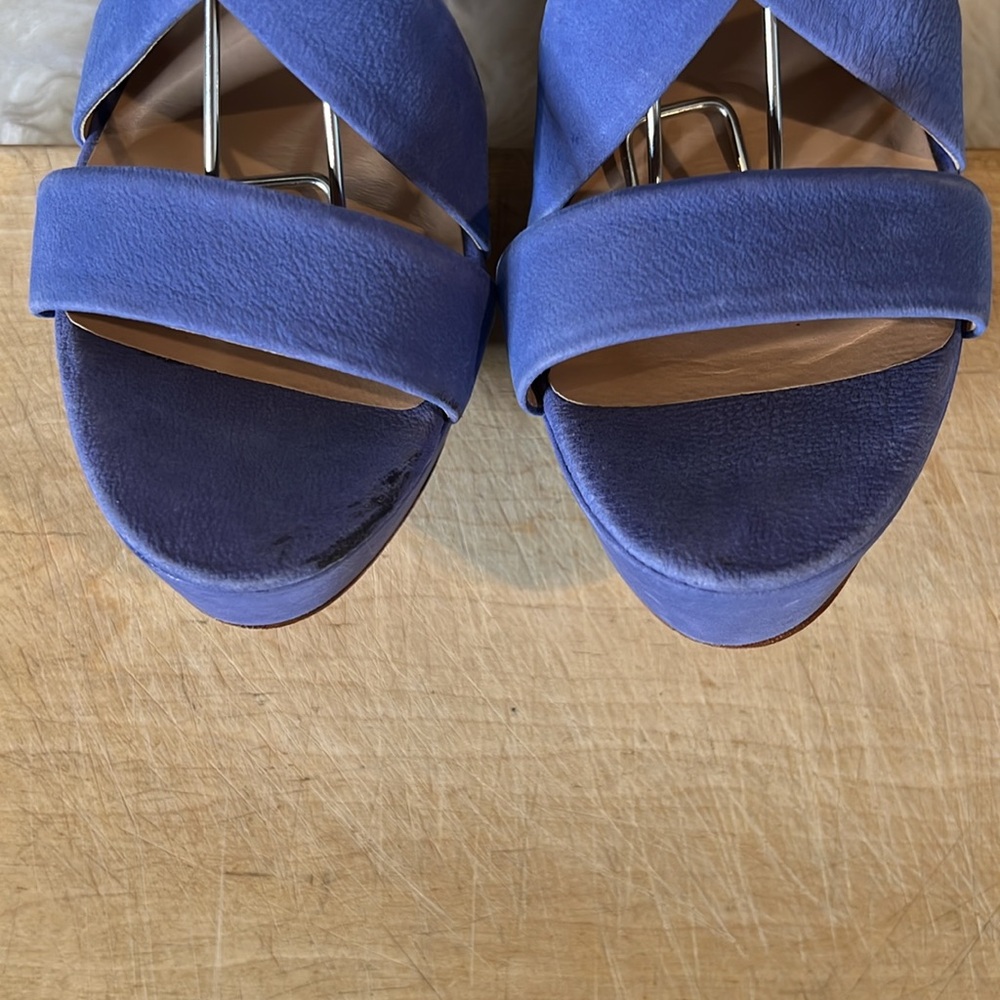Pour La Victoire Platform Strappy Suede Leather Sandals - Picture 5 of 10
